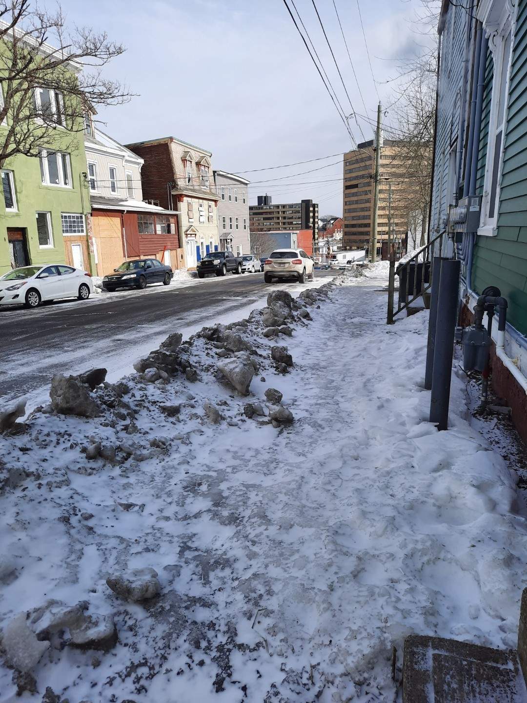 MacManus says this is what the sidewalk outside her home looked like when she fell.