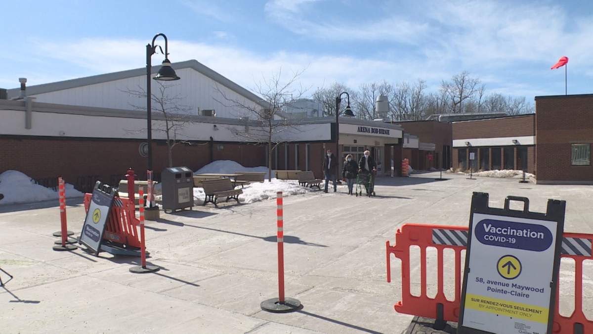 At the Bob Birnie Arena in Pointe Claire, some have refused the AstraZeneca vaccine. Mar 15, 2020.