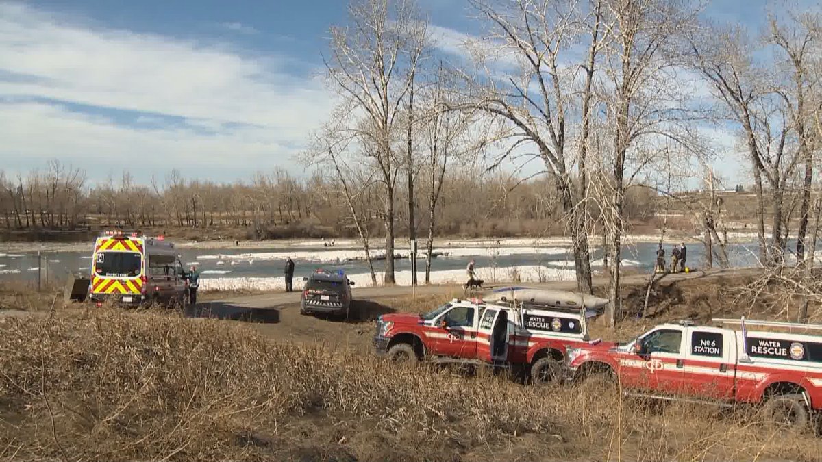 The Calgary Fire Department recovered two bodies from the Bow River on Sunday, March 14, 2021.