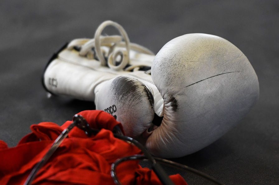 A boxing glove is shown in this file photo.
