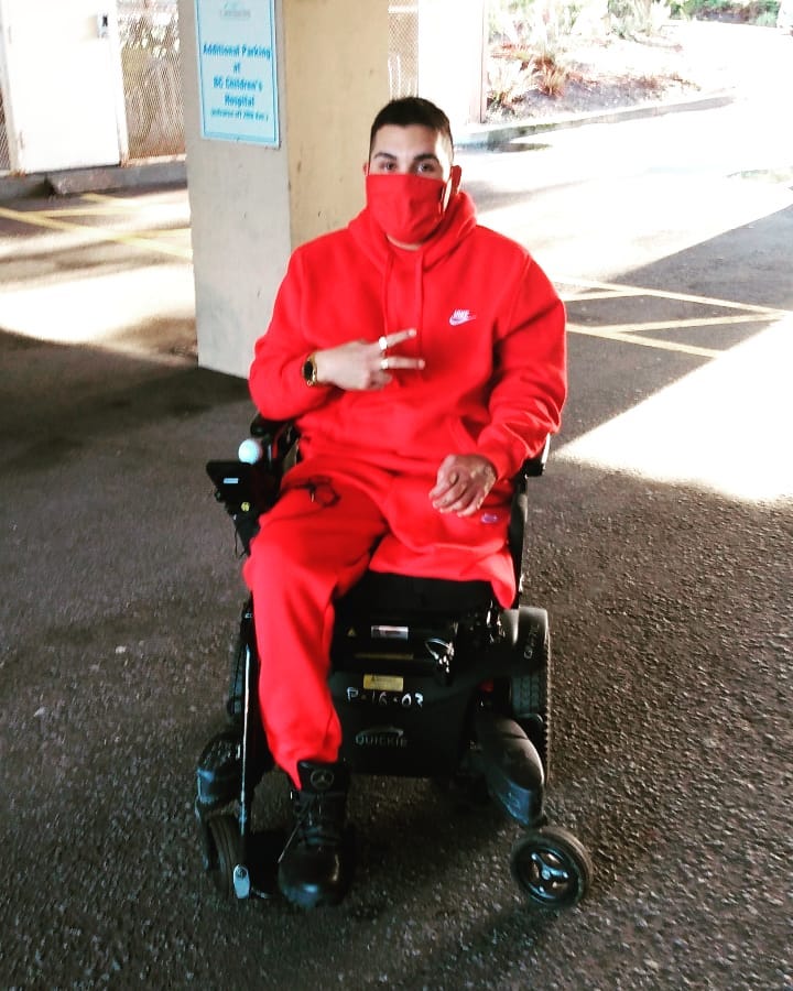 Carl Sinclair outside GF Strong Rehabilitation Centre in Vancouver earlier this year.