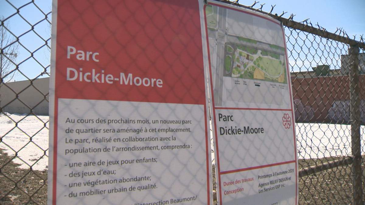 Construction on Dickie- Moore Park in Parc-Extension, where hockey great Dickie Moore grew up, is slated to begin in April. Monday, March 15, 2020.