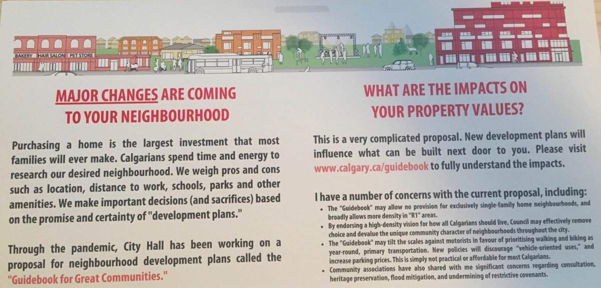 A copy of the flyer that has been alleged to have been sent outside the Ward 11 boundaries, obtained by Global News.