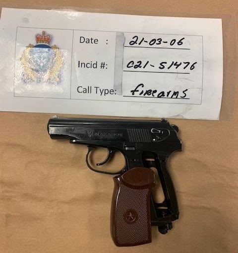 Police say the firearm turned out to be a to be a .177 calibre CO2 pistol .
