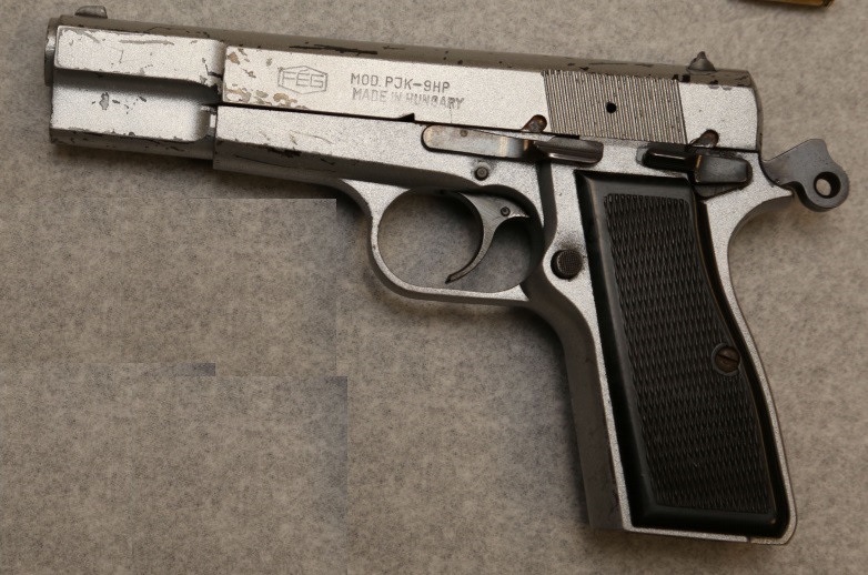 Ottawa police say they seized this 9-mm handgun during a 'high-risk arrest' in the city's south end on Tuesday afternoon.