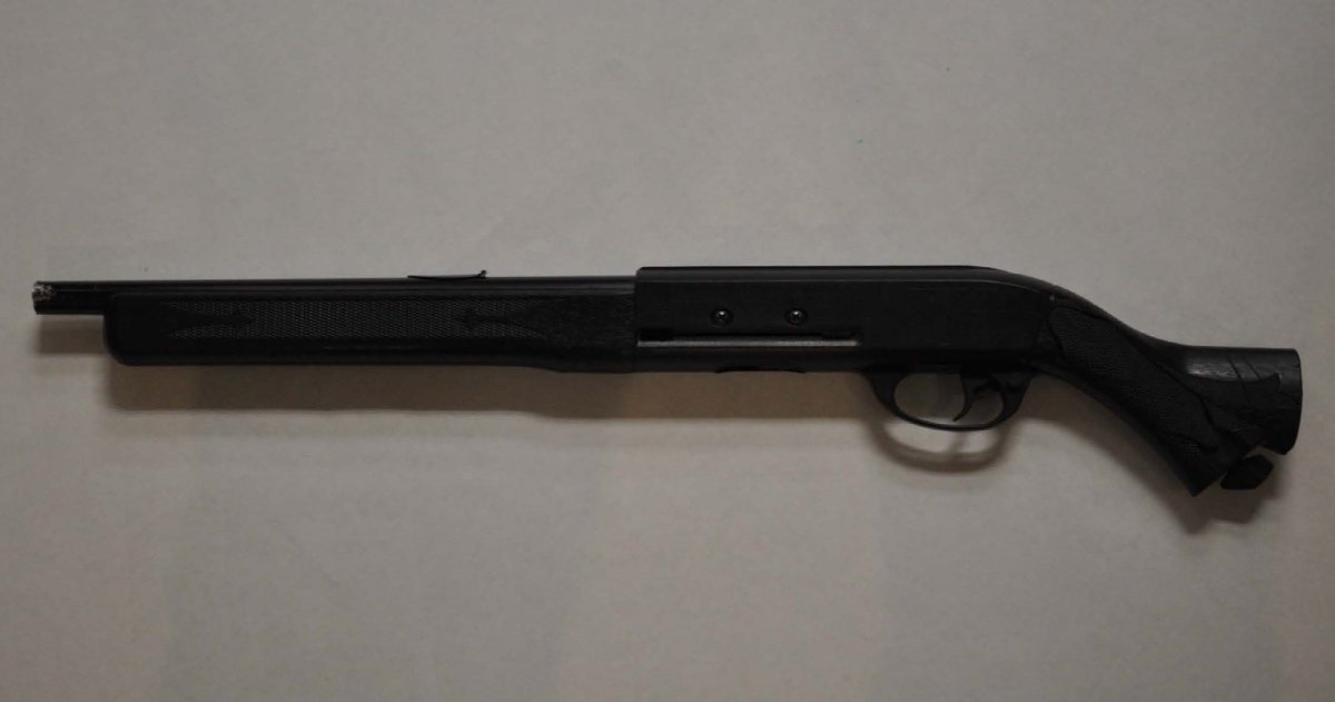 An imitation firearm seized by Manitoba RCMP.