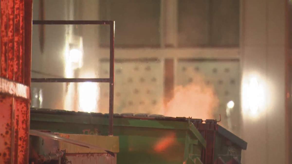 Calgary police and firefighters responded to a string of dumpster fires on Wednesday, March 17, 2021.