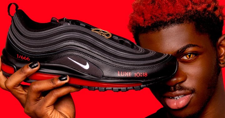 Lil Nas X unveils ‘Satan shoes’ containing drops of human blood ...
