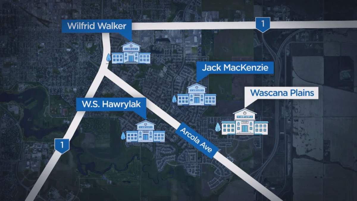 Regina Public Schools is looking at relocating students from the overcrowded École Wascana Plains School to three others in the area with room to accommodate.