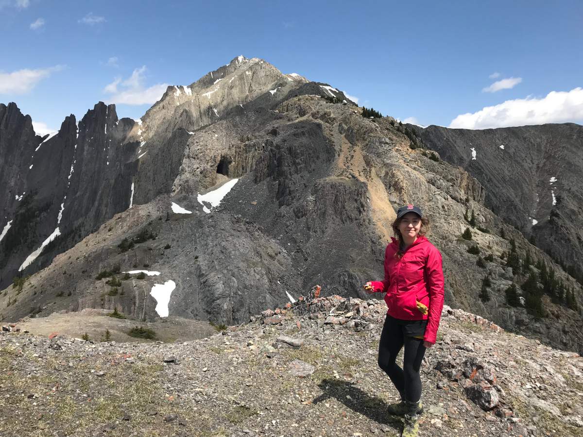 Hiking in the mountains.
