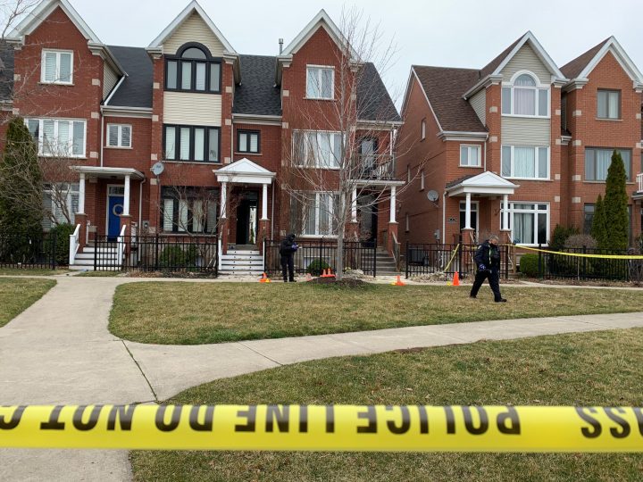 The shooting scene in Oakville on Saturday March 27, 2021.