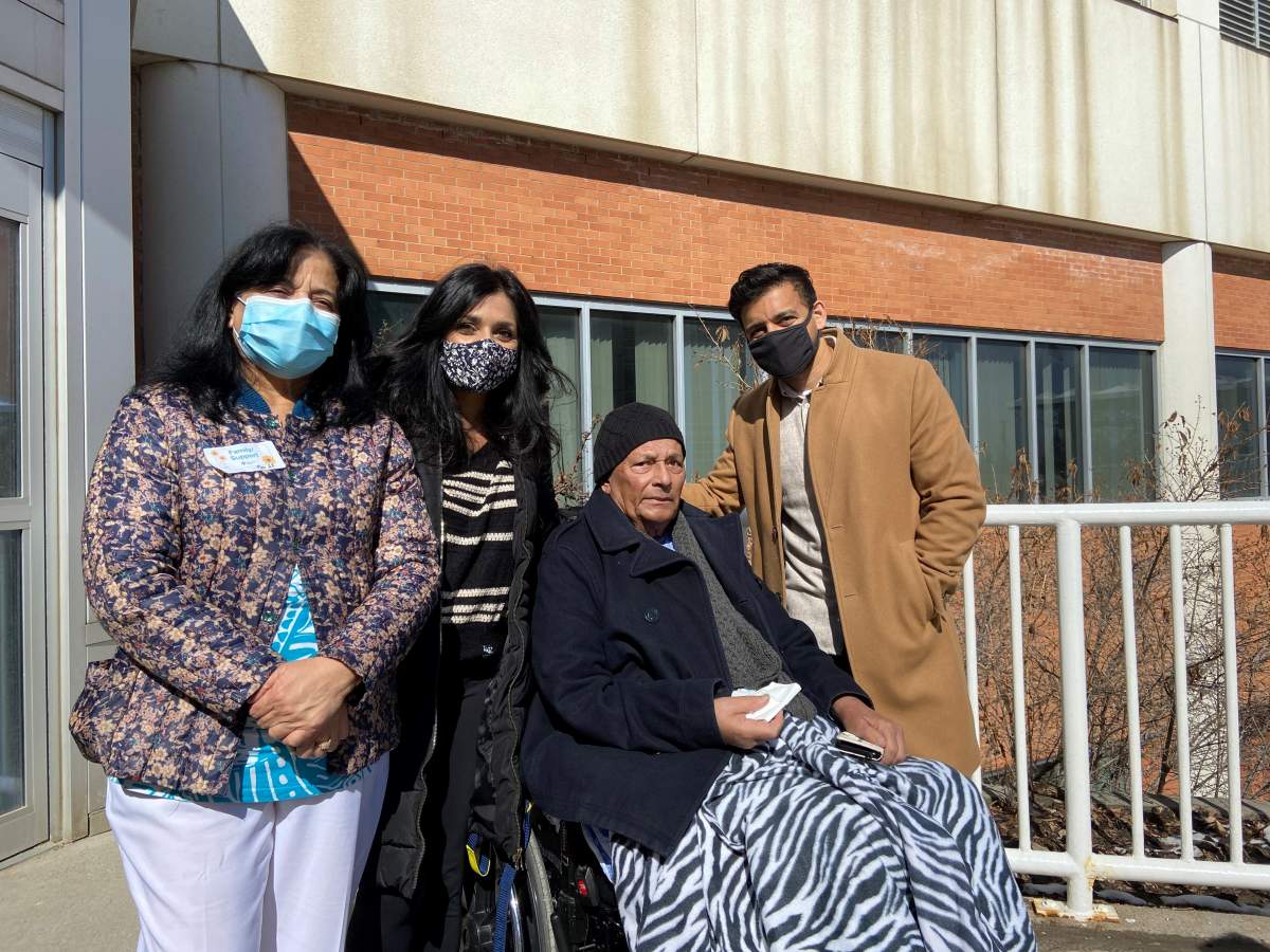 Aftab Rizvi surrounded by his wife, Shaista, his daughter Jia Wertz and his son, Sarosh.