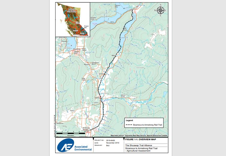 The BC Agricultural Land Commission has given approval to a 51km rail trail in the Shuswap/ North Okanagan.