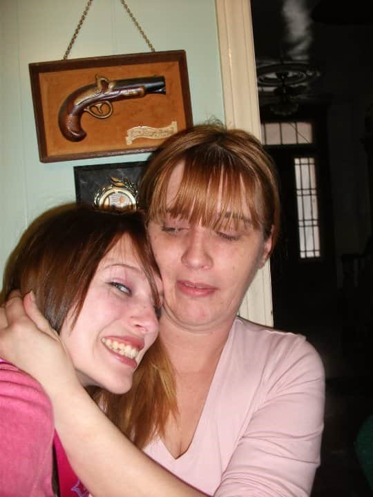 Samantha Sanford and her mother Tina are seen on Sanford's birthday several years ago. 