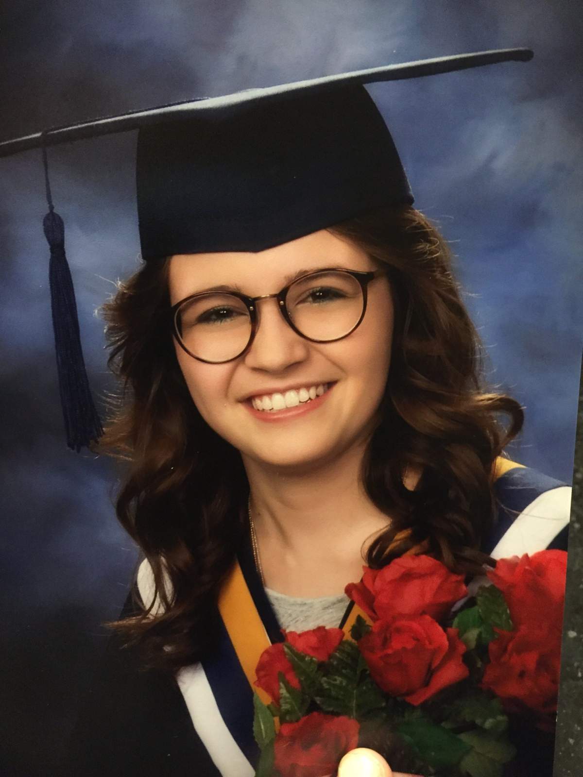 Hancock’s Grade 12 graduation picture.