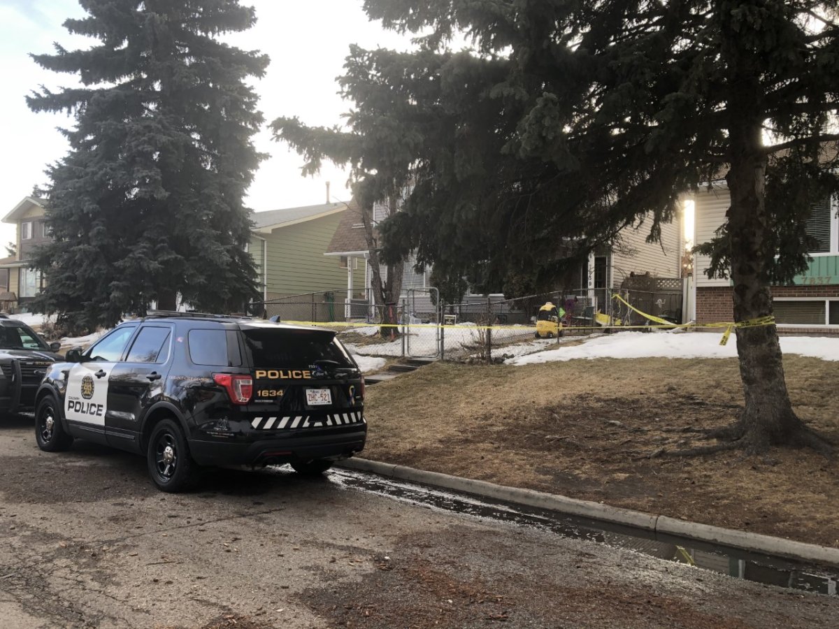 Calgary police responded to an Ogden house for reports of a body found on Monday, March 8, 2021.