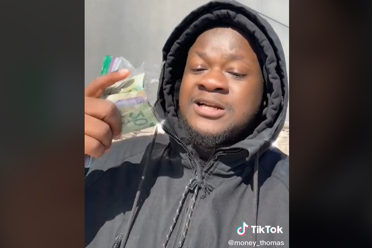 Juwon Thomas says he has been stashing the cash for months now.