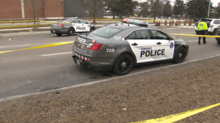 The scene of the collision in Scarborough on Saturday.