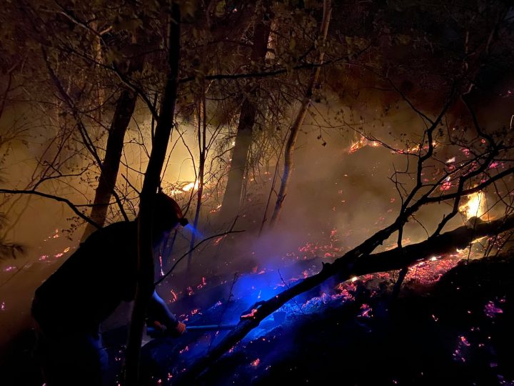 Oliver firefighters and BC Forestry personal were hard at work Tuesday night.