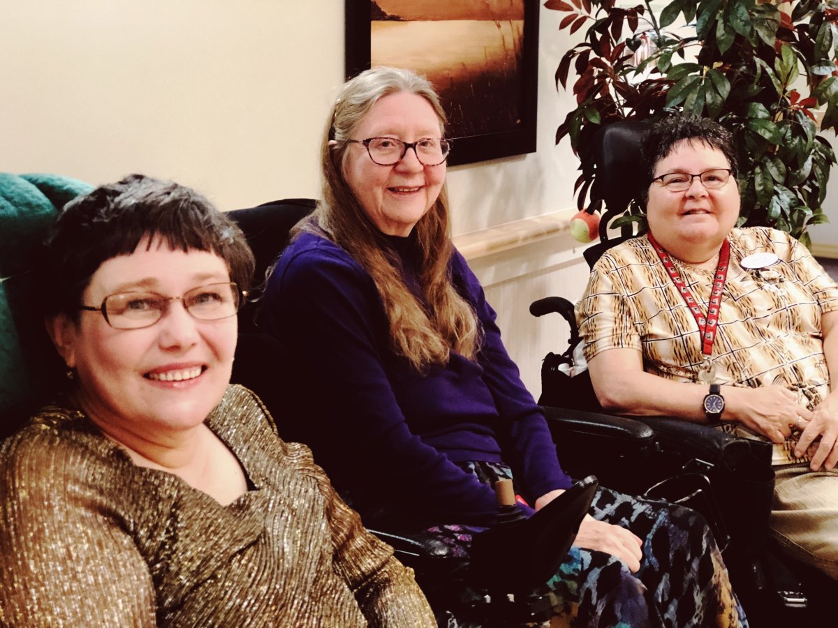 Long-term care residents Diana Van Geffen, Heather Graham and Loretta Scutchings completed a trilogy of novels during COVID-19.
