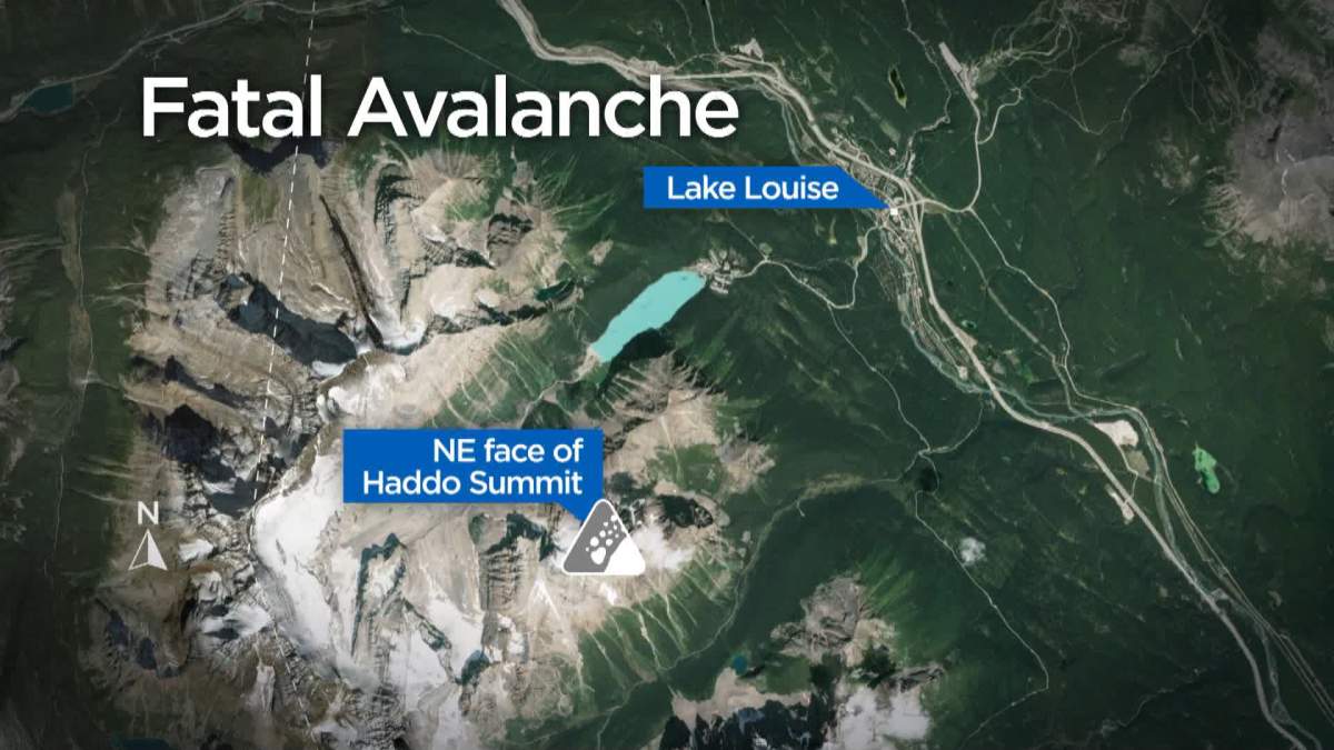 One person was killed in an avalanche on Alberta’s Haddo Peak on Monday, April 5, 2021.