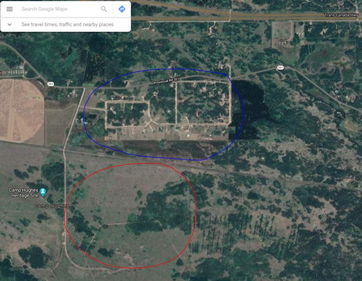 RCMP says it evacuated approximately 20 homes in the above area.