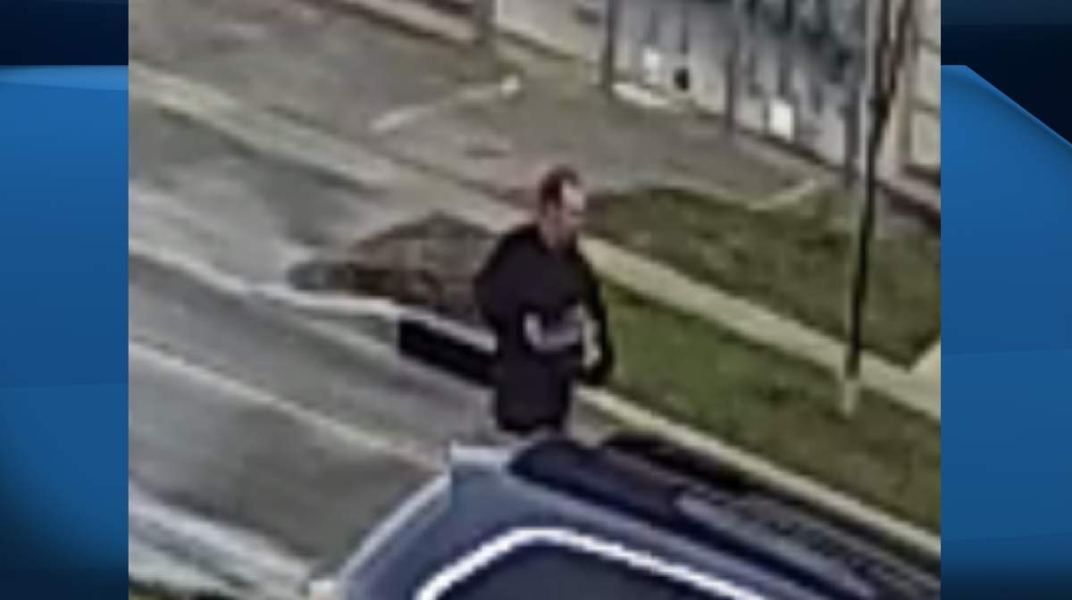 The suspect was wearing all black at the time of the incident on Horton Street, according to police.