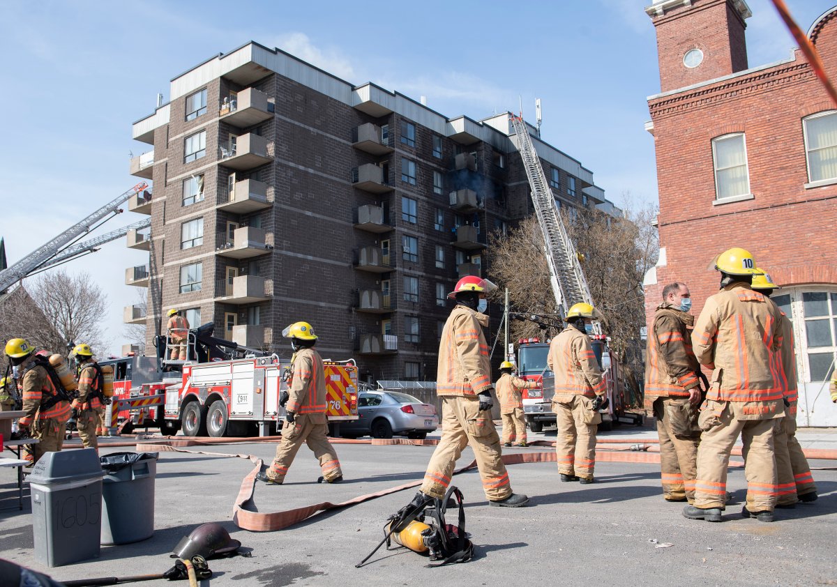 1 dead, 7 in hospital after fivealarm fire sweeps through Montreal