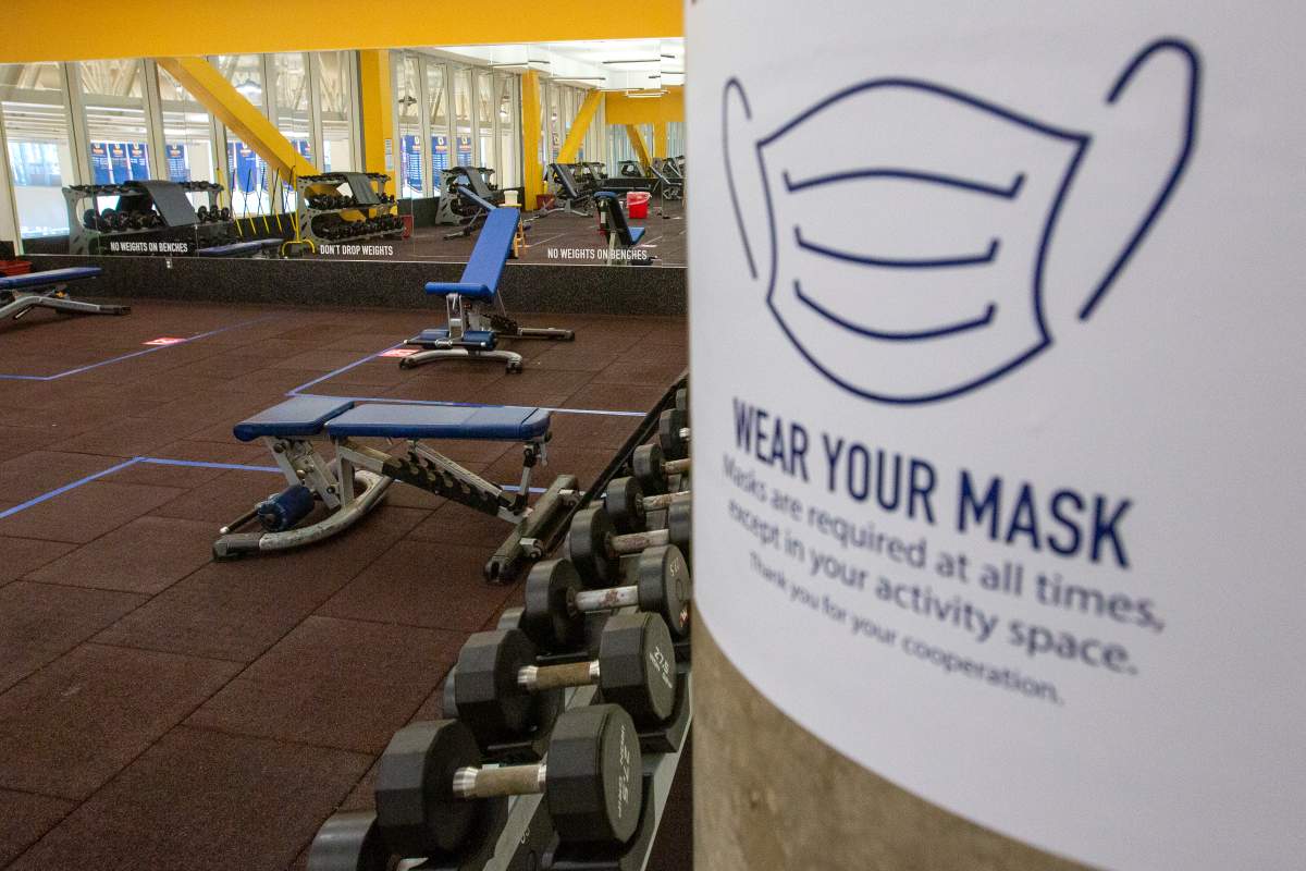 File photo of a closed gym.