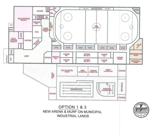 Proposed floor plans of the new arena.
