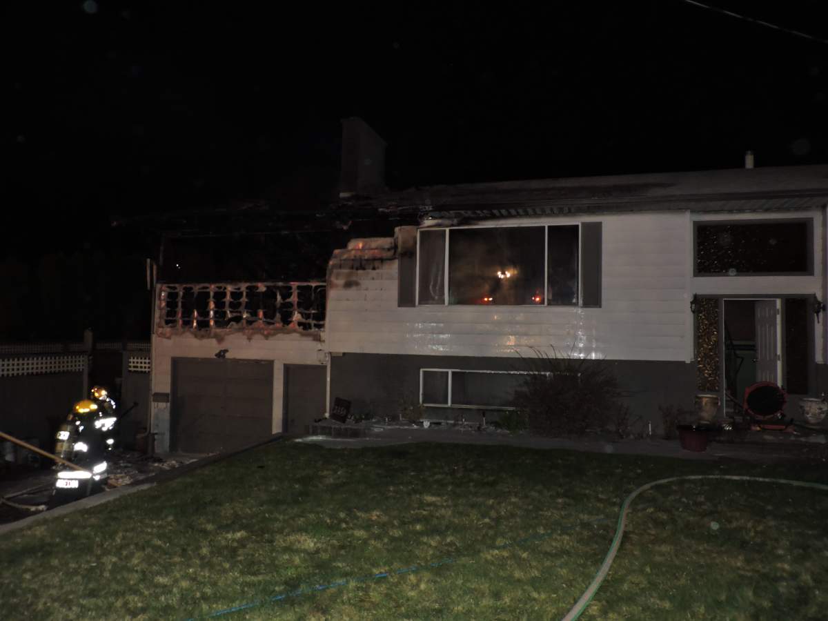 A family and their pets were able to flee a fire that broke out in their home on the 2600-block of Boucherie Road.
