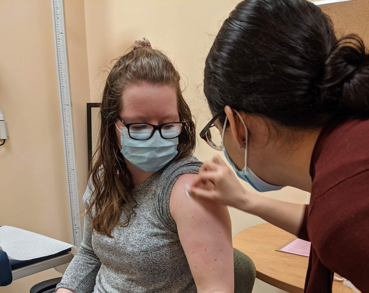 Edmonton-based Entos Pharmaceuticals began Phase 1 of its clinical trial for the Covigenix VAX-001 vaccine at the Canadian Center for Vaccinology in Halifax, Nova Scotia Thursday, April 15, 2021.
