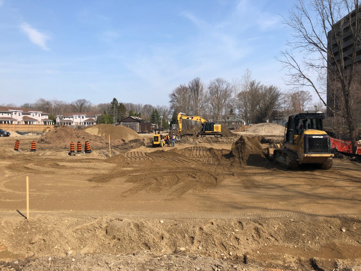 Work underway to build affordable housing at 122 Baseline Road West in London Ont. April 6, 2021.