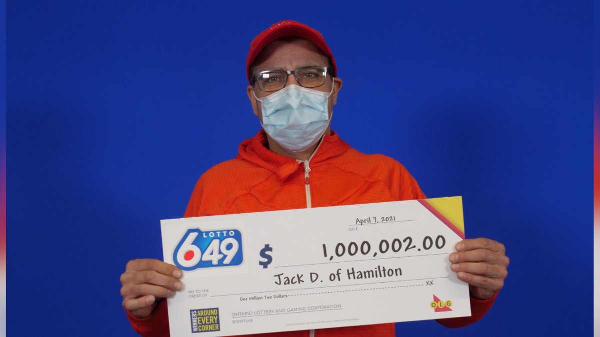 Jack Demerjian of Hamilton has that “6/49 feeling” after winning the Guaranteed $1 Million Prize in the April 15, 2020 LOTTO 6/49 draw. 