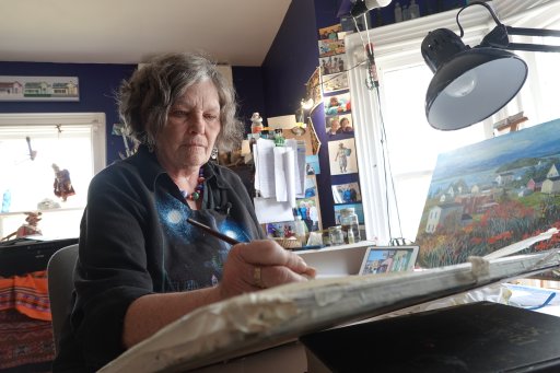 Artist Joy Snihur Wyatt Laking has been painting as a way to cope with her depression.