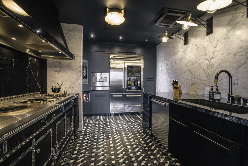 There is over $1,000,000 worth of marble in this home, over $1,000,000 of custom furniture, and the Gaganeau & La Cornue kitchen is worth over $500,000.