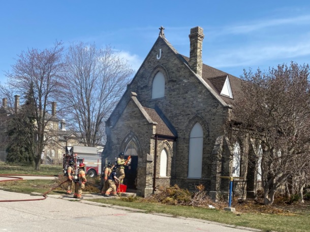 The London Fire Department was able to extinguish the blaze inside the Chapel of Hope, which is on the grounds of the former London Psychiatric Hospital.