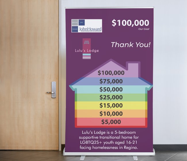 The John Howard Society of Saskatchewan is looking to raise $100,000 to pay off the mortgage of a new home for LGBTQ2 youth living in homelessness.
