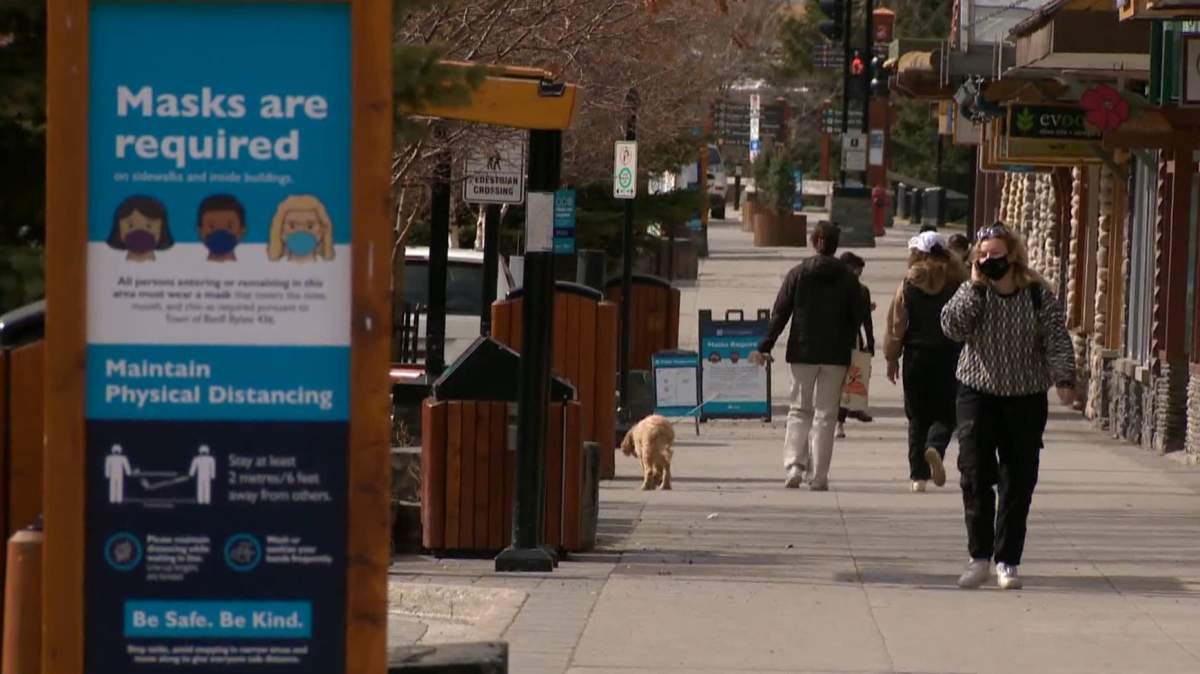 The town of Banff on Tuesday, April 27, 2021.