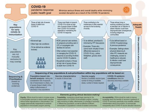 Summary of the preliminary NACI recommendations on key populations for early COVID-19 immunization.
