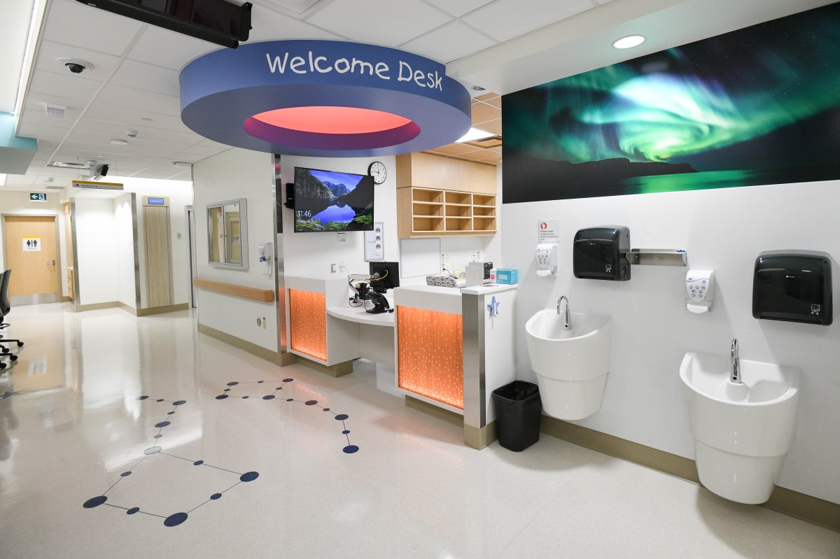 The newly renovated David Schiff neonatal intensive care unit at the Stollery Children's Hospital in Edmonton.