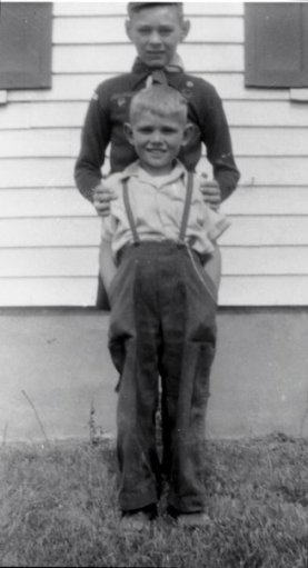 Photo of Neil Wortman (top) and Paul Wortman (bottom). Photo taken approximately 1952-53.