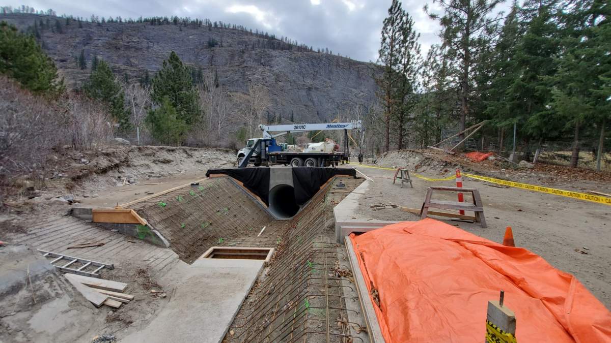 Work continues to progress at the Oliver-area irrigation system.