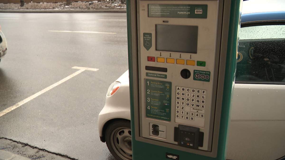 A parking meter in Calgary.