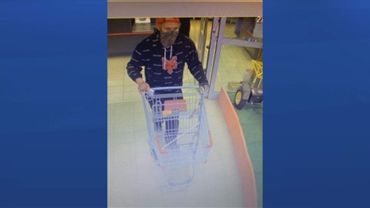 Regina police are looking for a man who allegedly stole merchandise from a retail store and threatened loss prevention officers with a firearm.