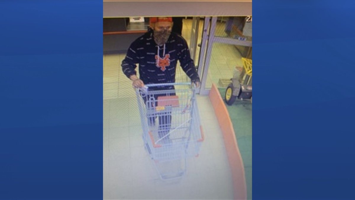 Regina police are looking for a man who allegedly stole merchandise from a retail store and threatened loss prevention officers with a firearm.