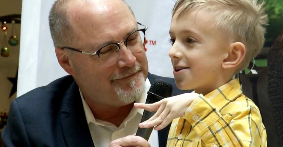Stu Harrison, left, seen here in February 2020 with that year's Easter Seals Ambassador Ryan Beardmore, has won a national volunteer award from Easter Seals for his years of work in Peterborough.