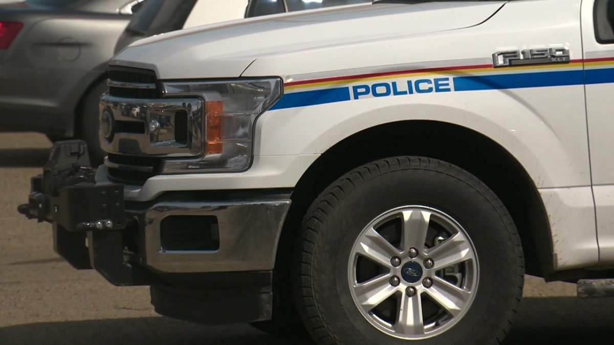 A RCMP vehicle in Wetaskiwin, Alta. on Wednesday, April 14, 2021.