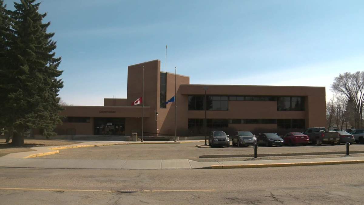 The courthouse in Wetaskiwin, Alta. on Wednesday, April 14, 2021.