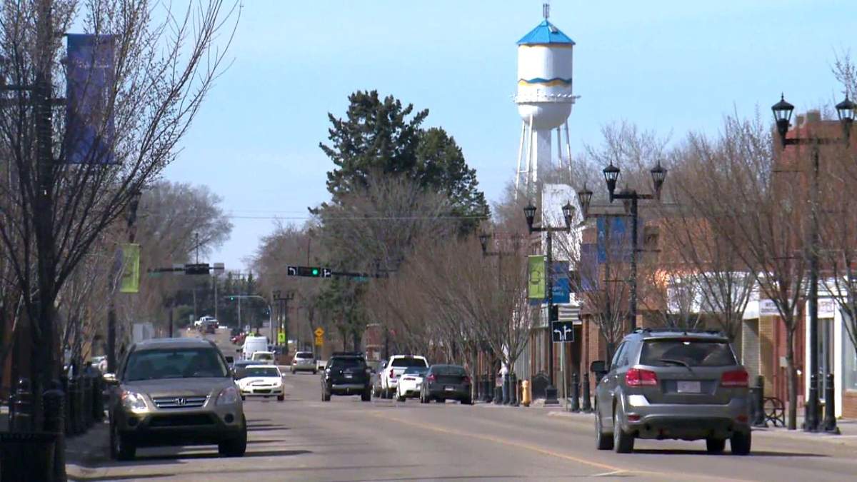 The town of Wetaskiwin, Alta. on Wednesday, April 14, 2021.